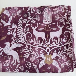Pottery Barn Teen Harry Potter Magical Patronus Damask King Duvet Cover Burgundy